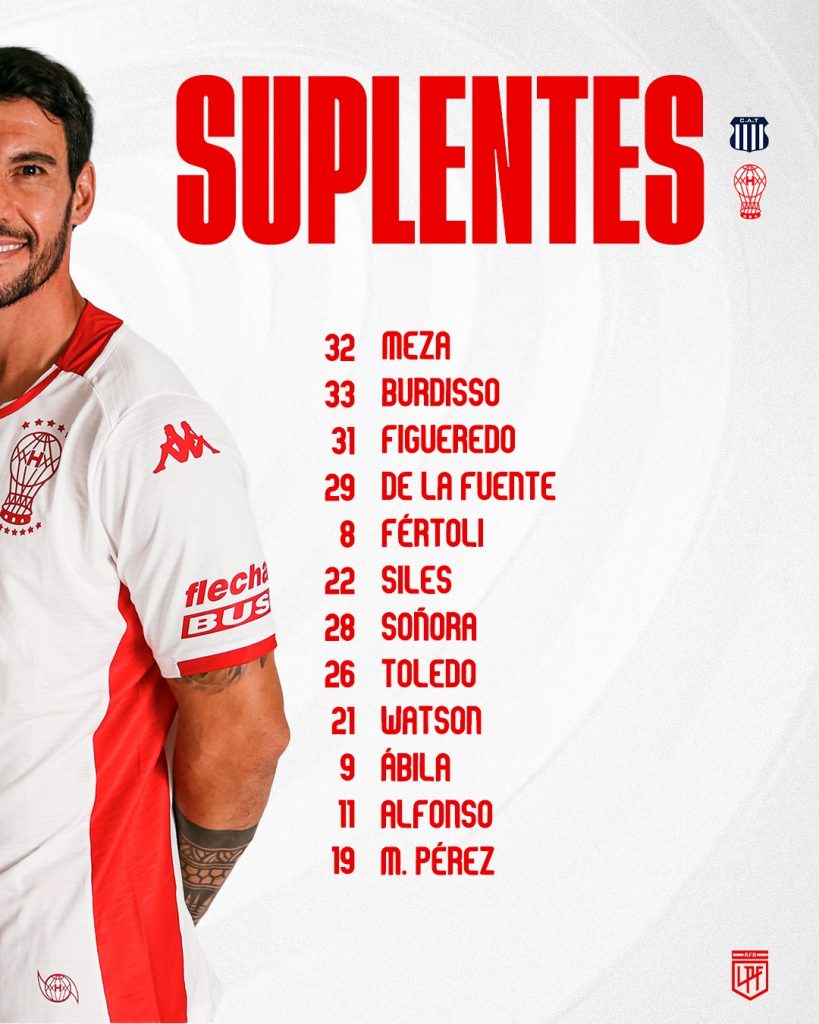 suplentes de huracán contra talleres fecha 25 torneo liga profesional 2024