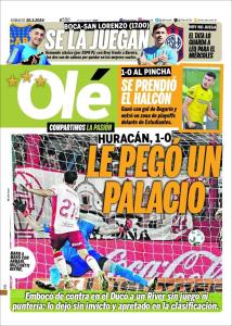 portada-diario-OLE-fecha-12-Huracan-1-vs-river-0-copa-liga-profesional-2024